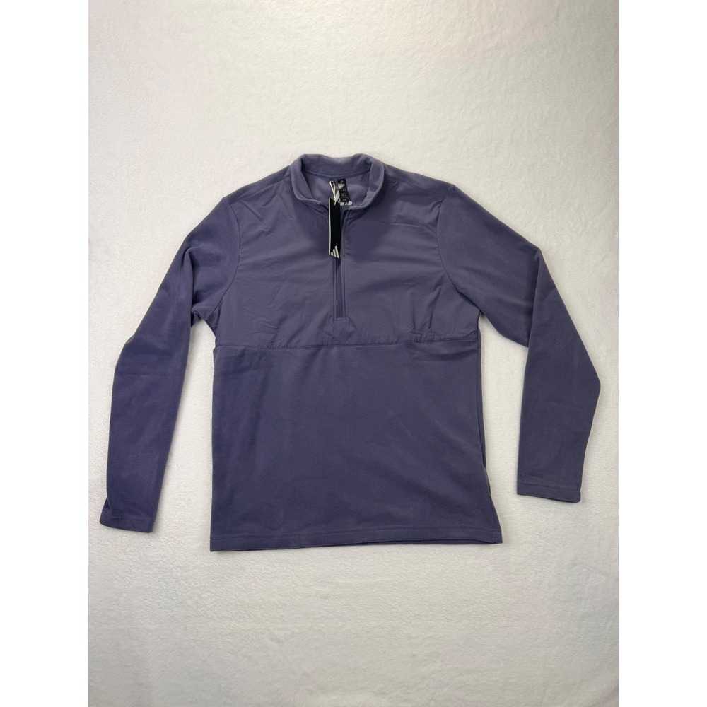 Adidas Mens Ult Cozy QZ Quarter Zip Fleece Pullover Violet KA9874 Size M NEW
